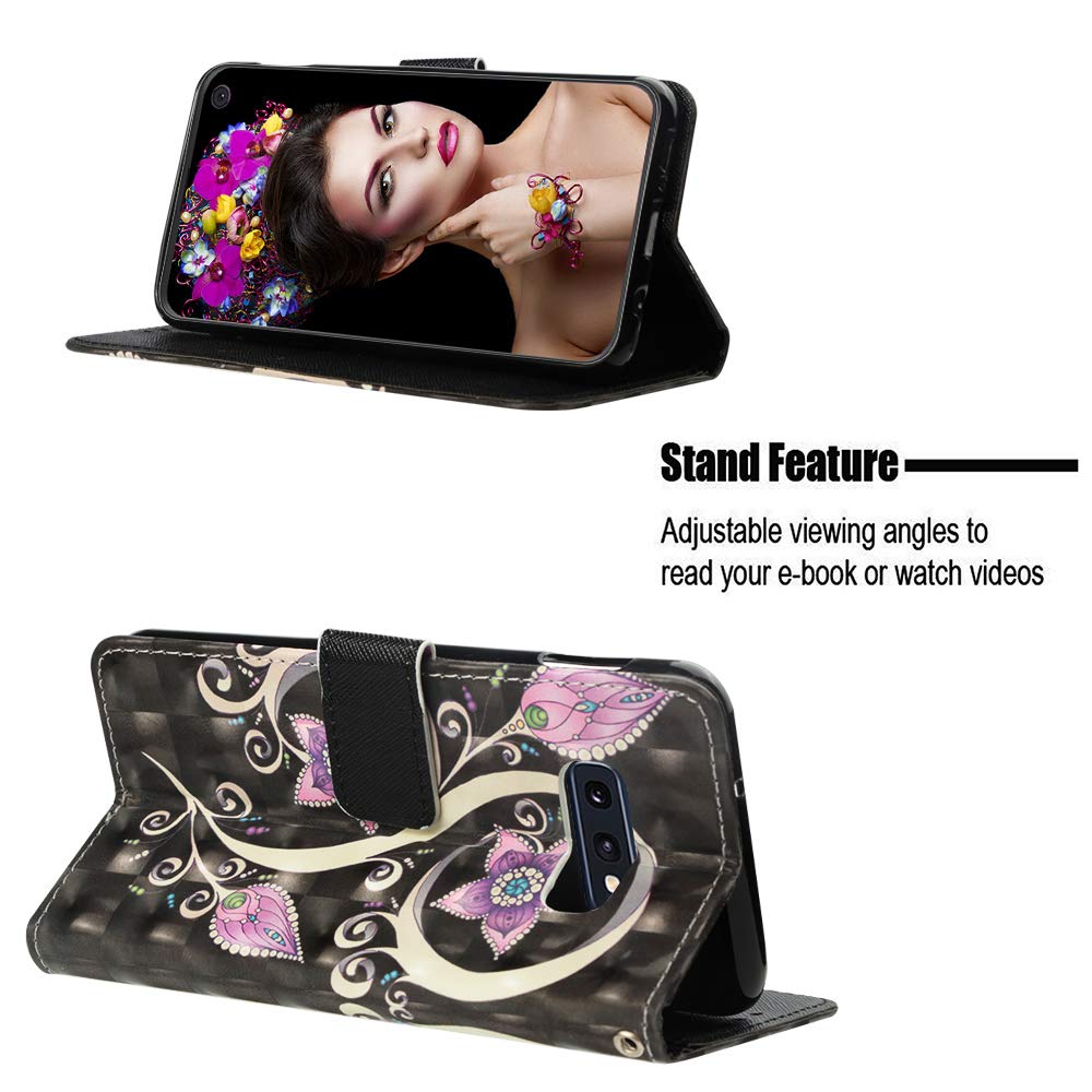 Amocase Wallet Leather Case with 2 in 1 Stylus for Samsung Galaxy S10E,Premium 3D Printed Magnetic P