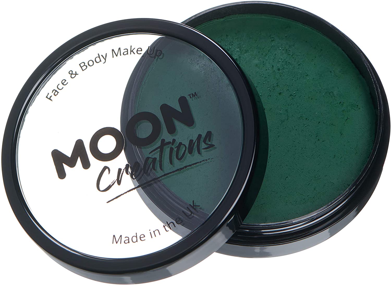 Moon Creations Pro Face & Body Paint Cake Pots Dark Green - Professional Water Based Face Paint Make