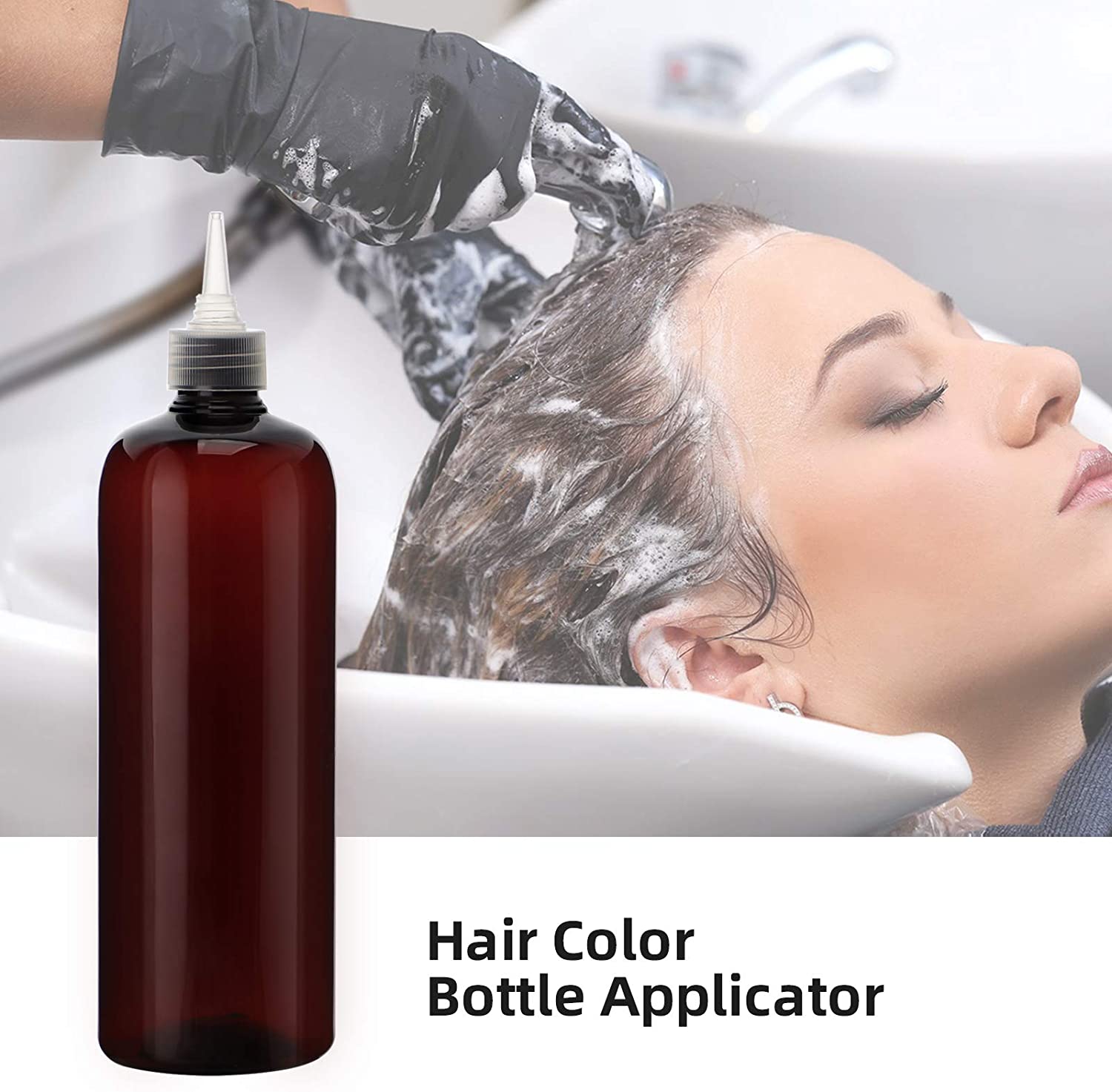 16.9oz Dye Applicator Bottles, Segbeauty 2 Packs 500ml Refillable Hair