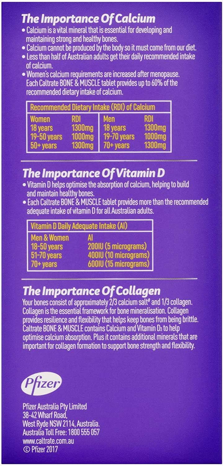 Caltrate Bone and Muscle 60 Tablets