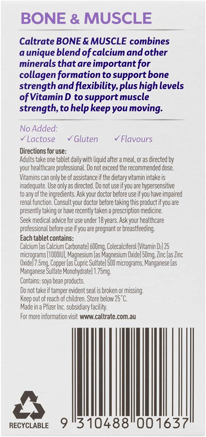 Caltrate Bone and Muscle 60 Tablets