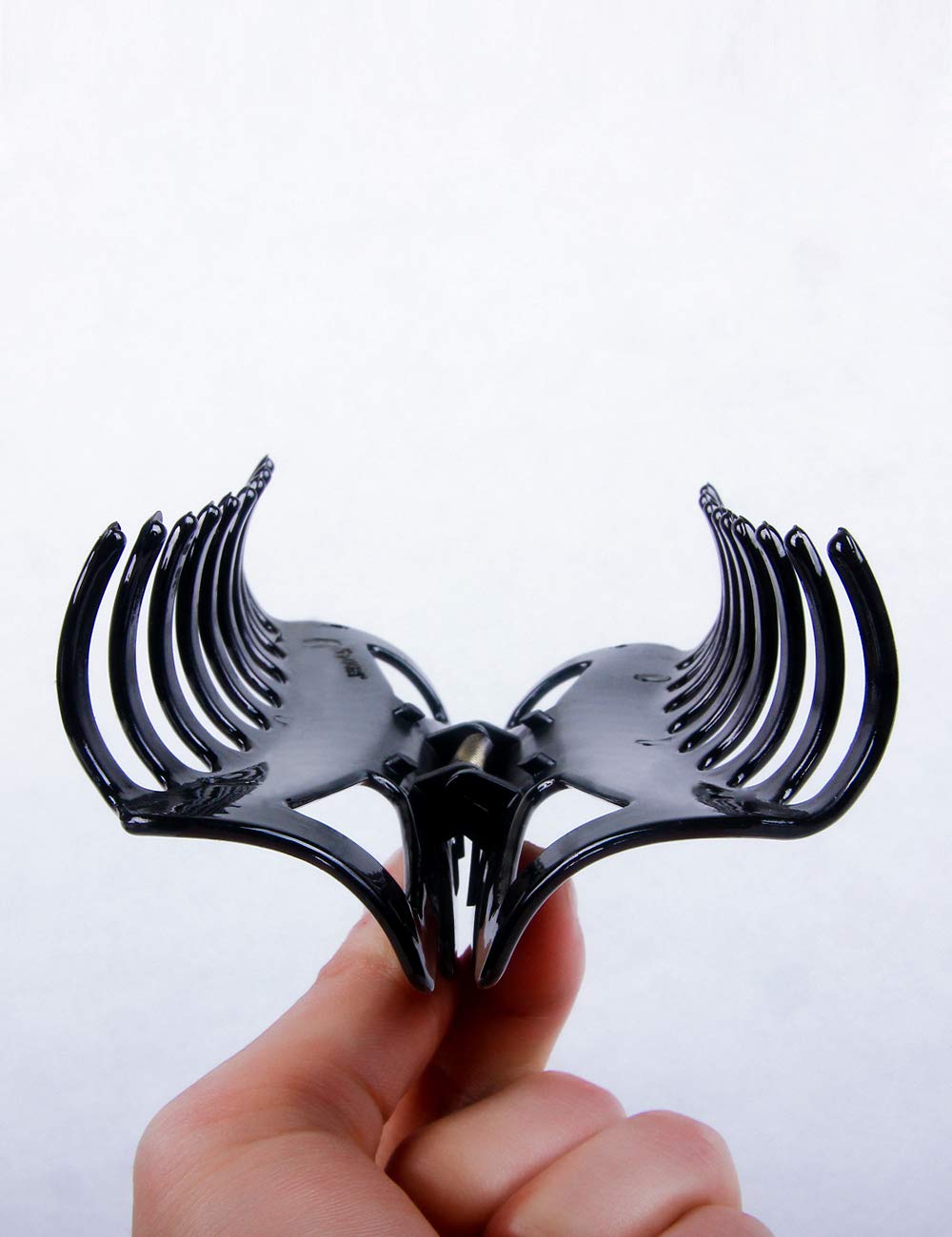 ACCGLORY Large Black Hair Claw Clips for Women with Thick Hair Tight Grip Fine Hair Clips (Butterfly