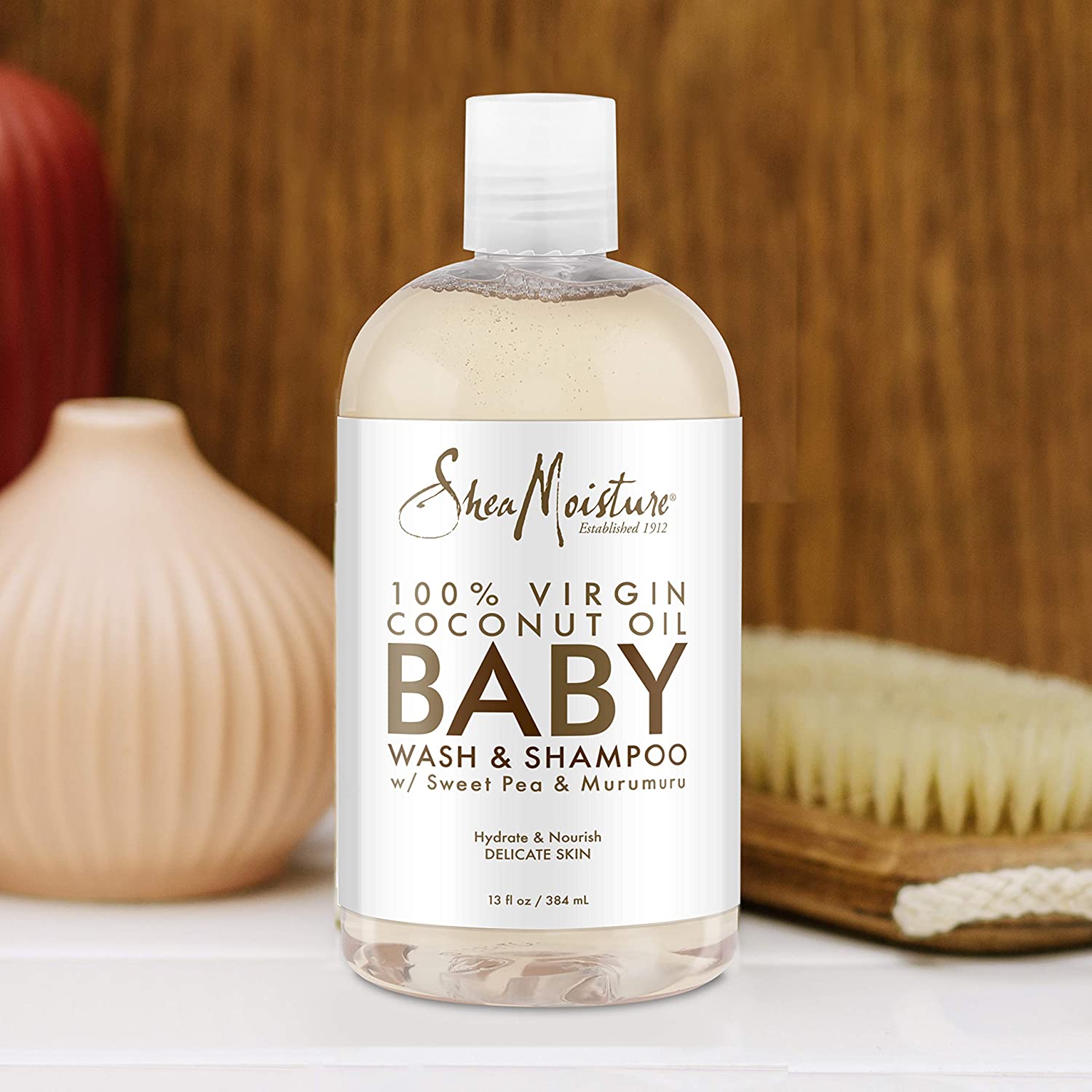 SheaMoisture Baby Wash and Shampoo for Baby 100% Virgin Coconut Oil, 13 Fl Oz
