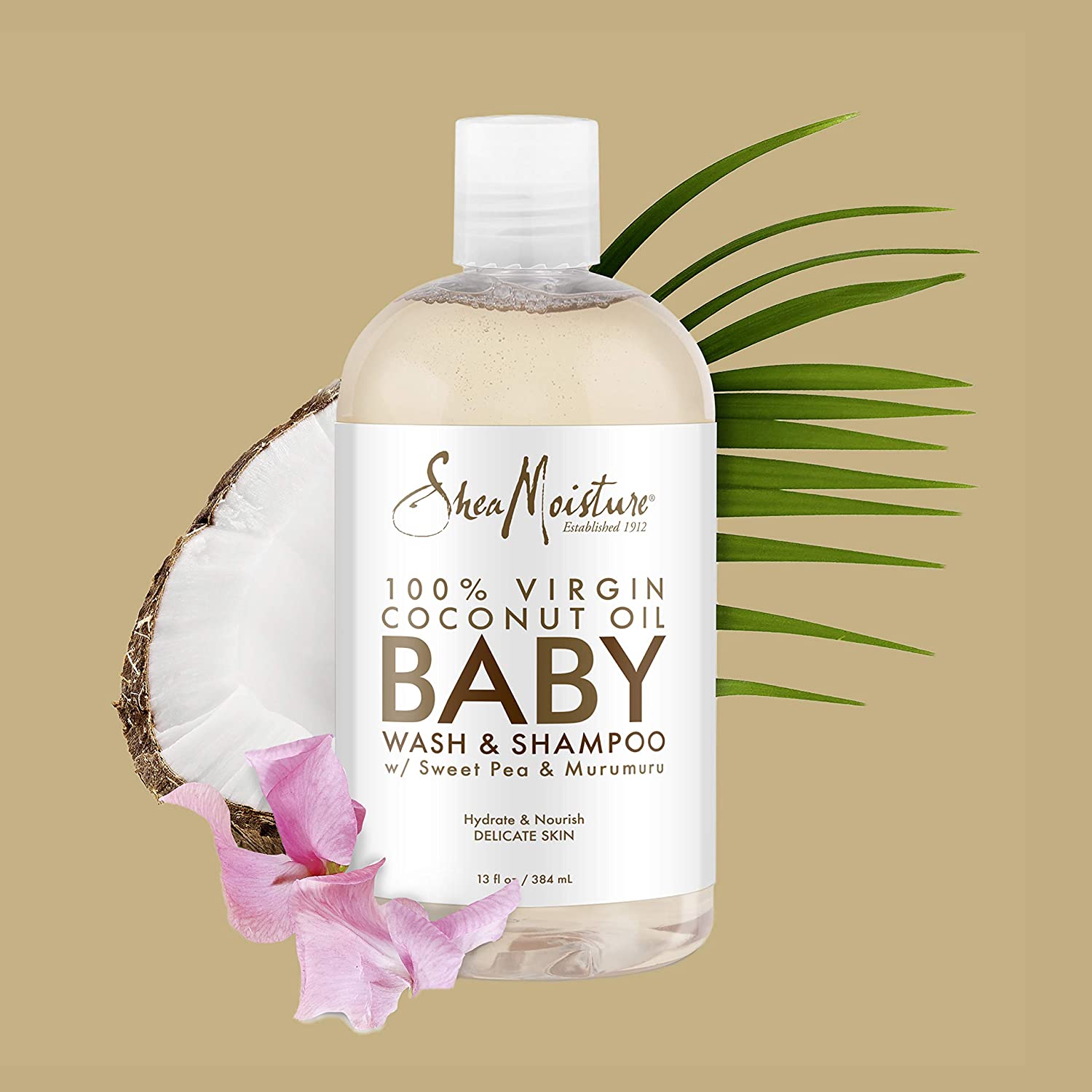 SheaMoisture Baby Wash and Shampoo for Baby 100% Virgin Coconut Oil, 13 Fl Oz