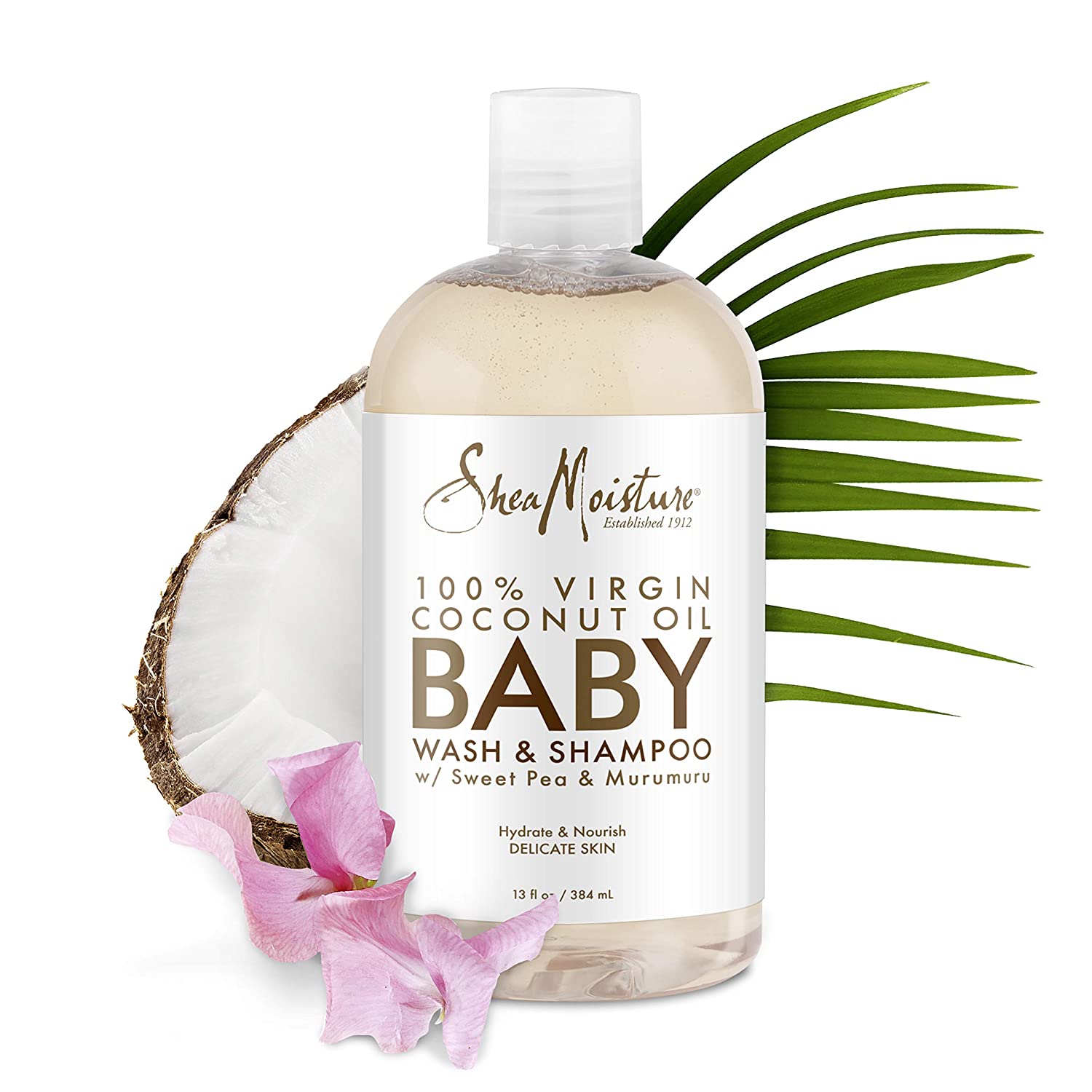 SheaMoisture Baby Wash and Shampoo for Baby 100% Virgin Coconut Oil, 13 Fl Oz