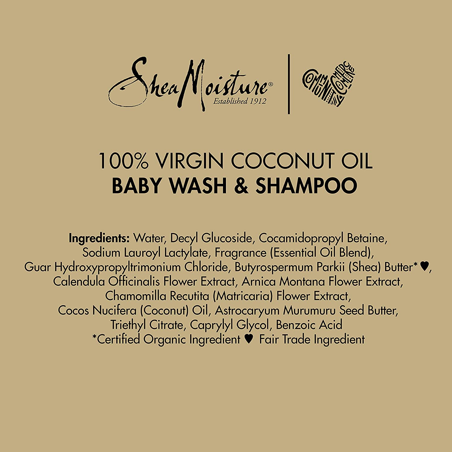 SheaMoisture Baby Wash and Shampoo for Baby 100% Virgin Coconut Oil, 13 Fl Oz