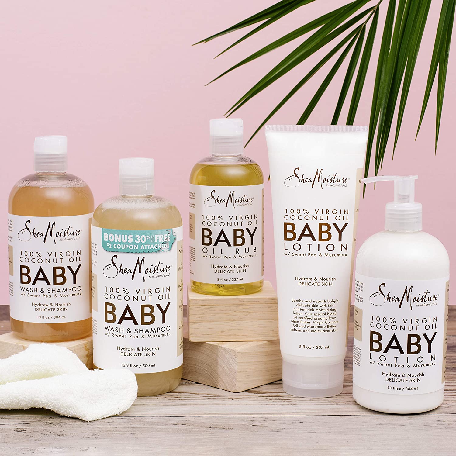 SheaMoisture Baby Wash and Shampoo for Baby 100% Virgin Coconut Oil, 13 Fl Oz