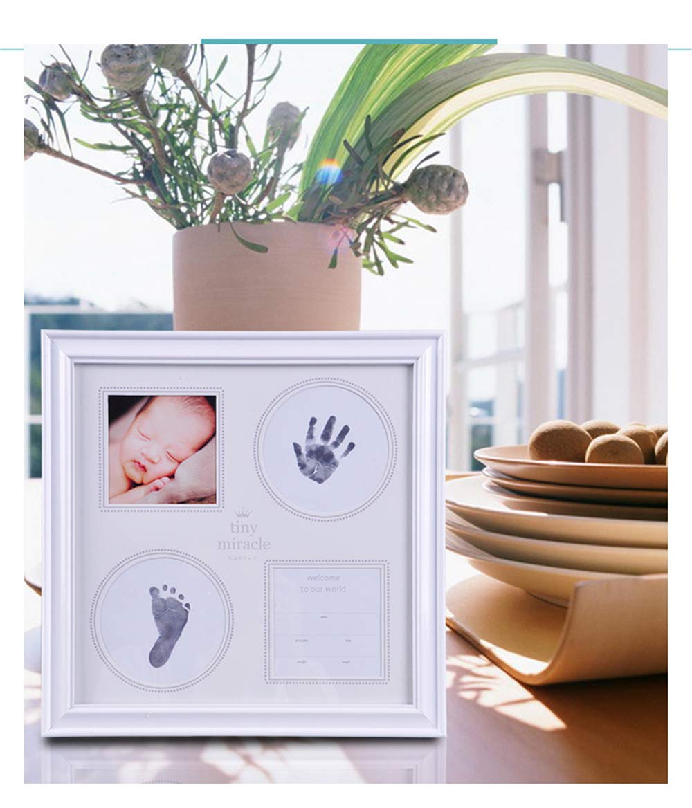 Baby Handprint & Footprint Photo Frame Kit, Pure Vie Keepsake