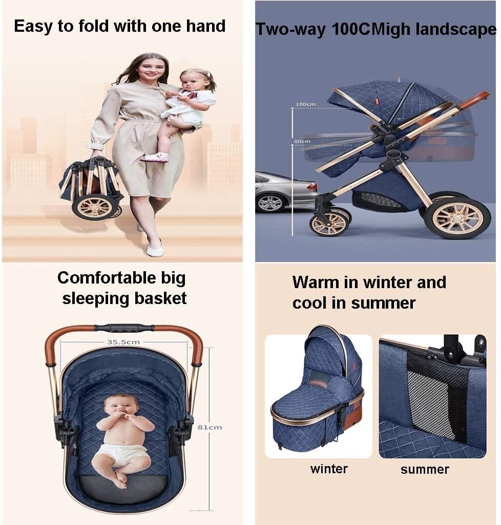 LOXZJYG Jogging Stroller | One-Hand Quick Fold - Gear Rambler Jogging Stroller | Smooth Ride Suspens