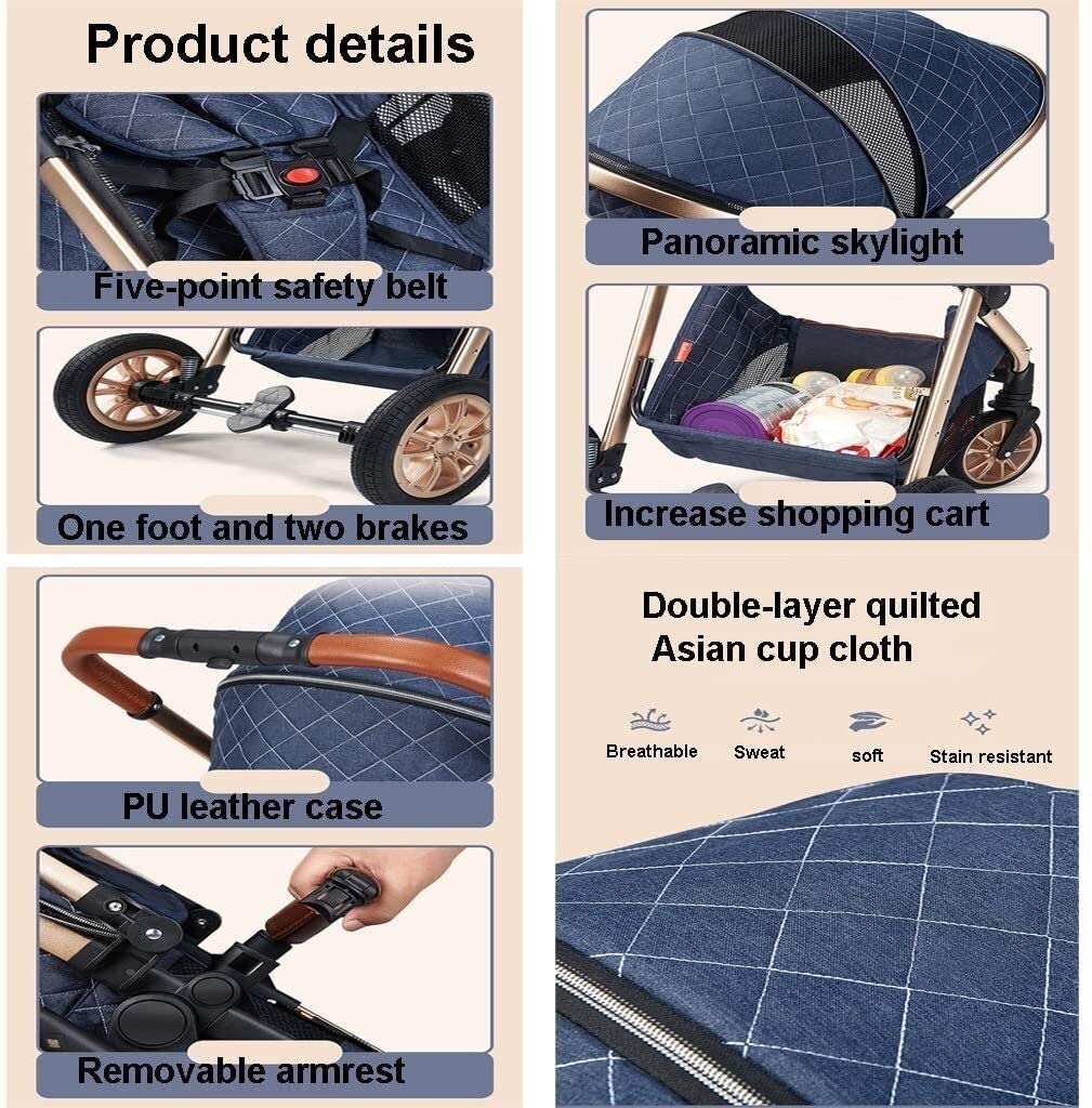 LOXZJYG Jogging Stroller | One-Hand Quick Fold - Gear Rambler Jogging Stroller | Smooth Ride Suspens