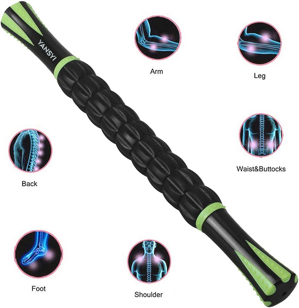Yansyi Muscle Roller Stick for Athletes - Body Massage Roller Stick - Release Myofascial Trigger Poi