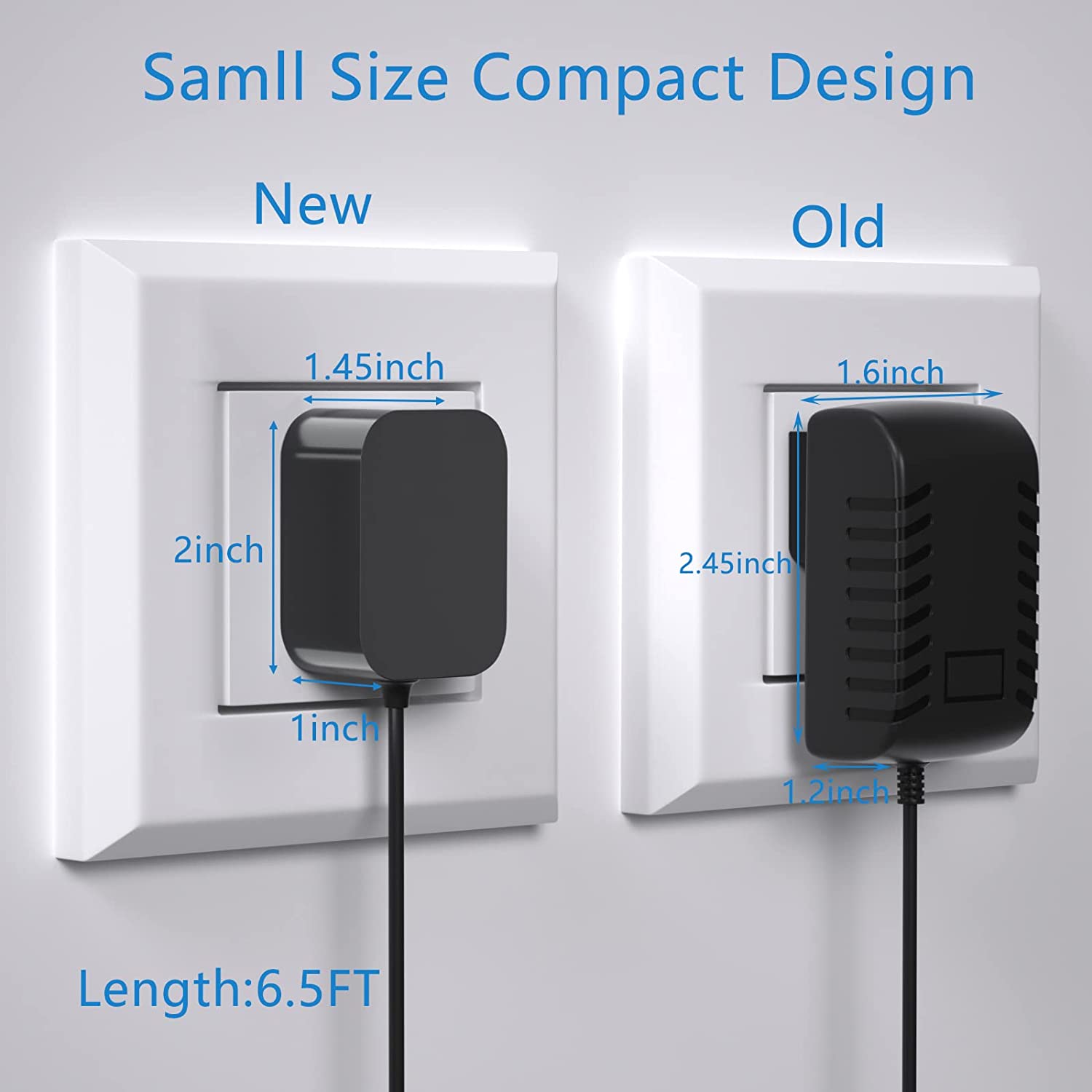 VHBW for Fisher Price Swing Adapter Cord 6V Power Cord for Fisher Price Ingenuity Cradle Swing, Rain