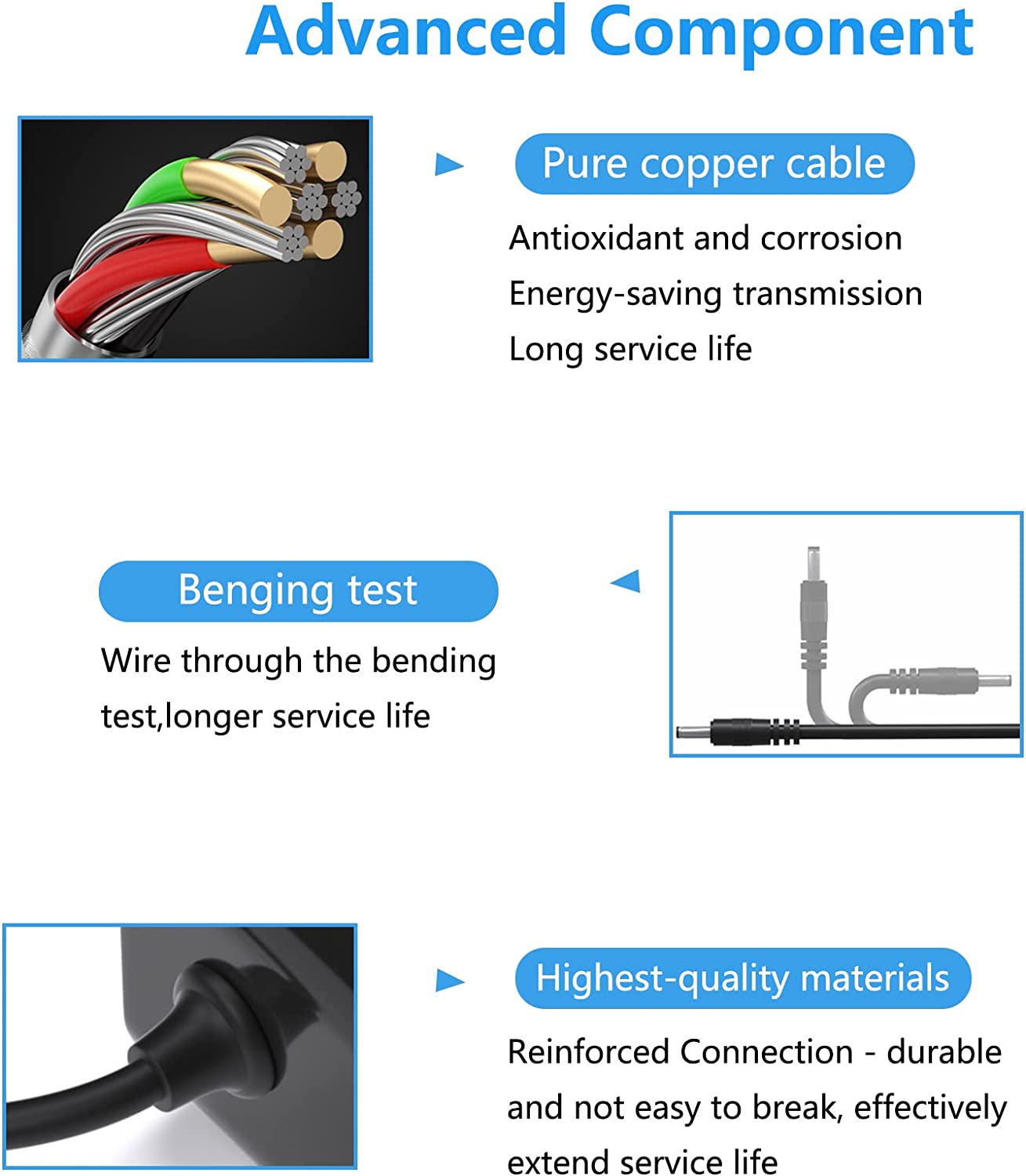 VHBW for Fisher Price Swing Adapter Cord 6V Power Cord for Fisher Price Ingenuity Cradle Swing, Rain