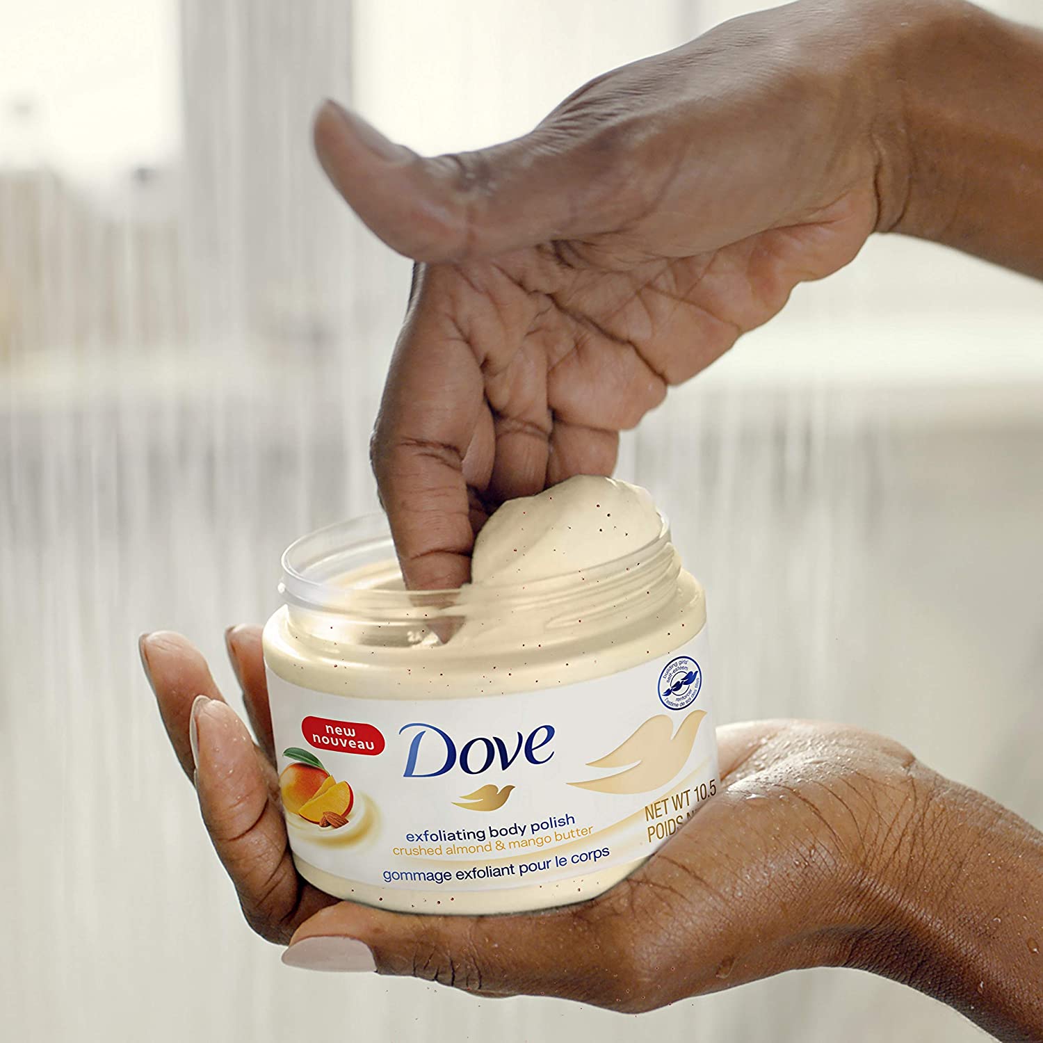 Dove Crushed Almond & Mango Butter Exfoliating Body Polish Scrub - 10.5 fl oz