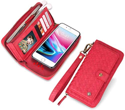 Jennyfly 2018 iPhone XR Case, Detachable Premium PU Leather Wallet Case with Credit Card Slots & Cas