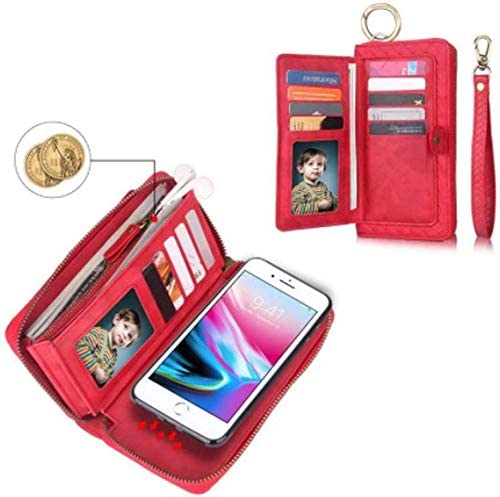 Jennyfly 2018 iPhone XR Case, Detachable Premium PU Leather Wallet Case with Credit Card Slots & Cas
