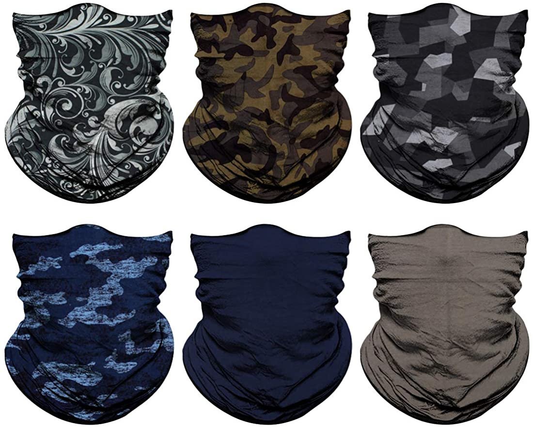 Neck Gaiter, Magic Headband Sport Headwear Elastic Face Mask Bandana Scarf UV Resistence Balaclava, 
