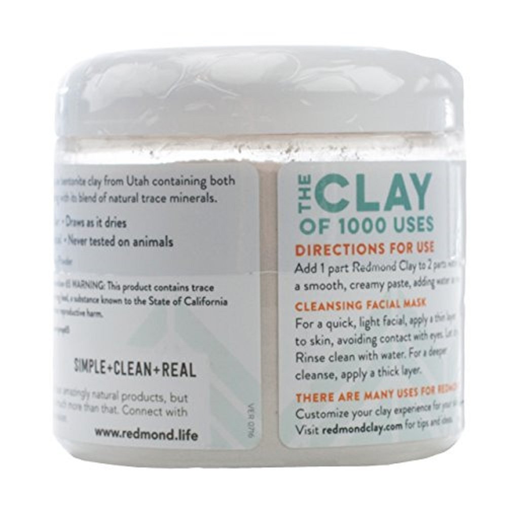 Redmond Clay - Bentonite Clay of 1000 Uses, Soothing Facial Mask, 10 Ounce (2 Pack)