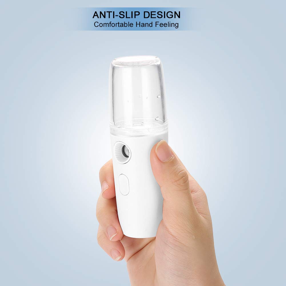 Handy Mist Sprayer Cool Facial Humidifier,Portable Handheld Nanomist Water Steamer Hydrating Device