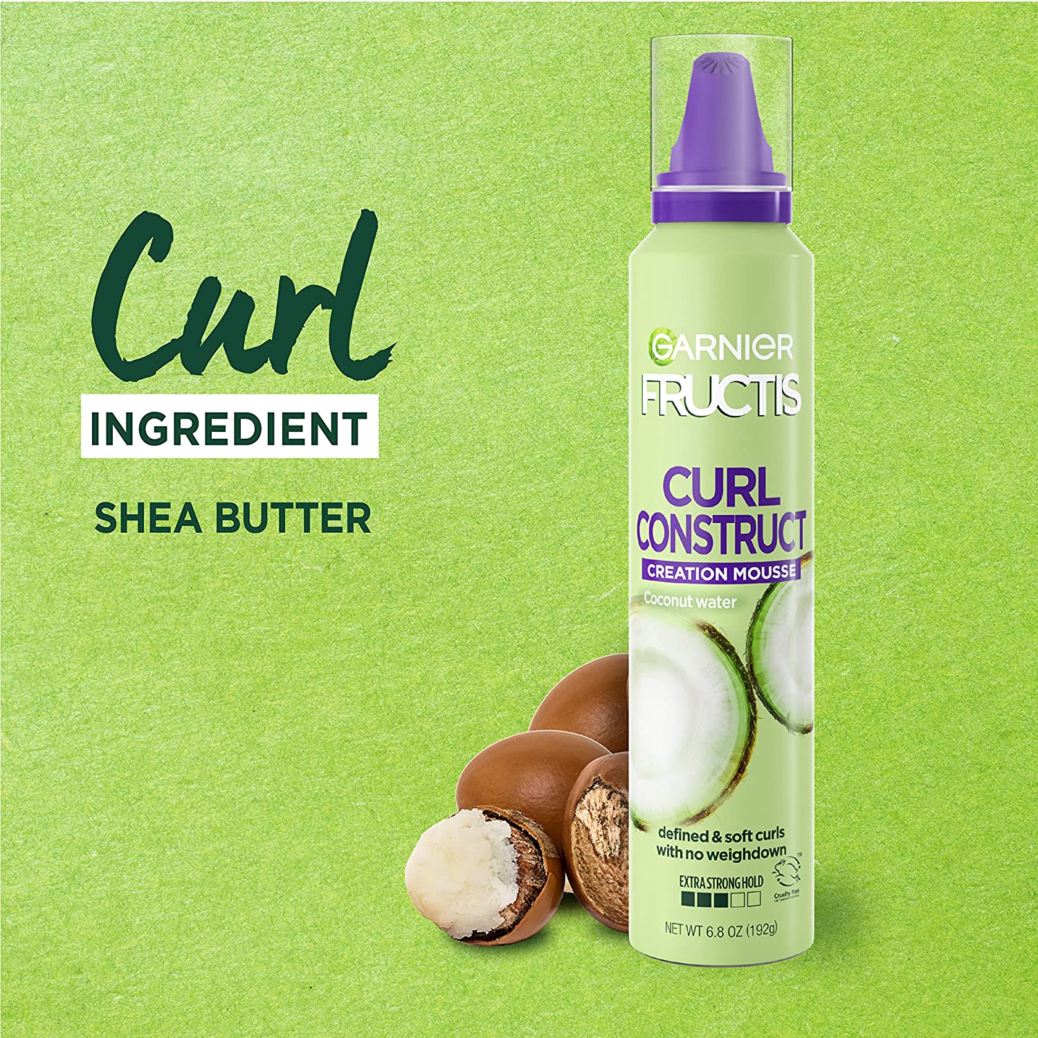Garnier Fructis Style Curl Construct Creation Mousse, Curly, 6.8 oz. (Packaging May Vary)