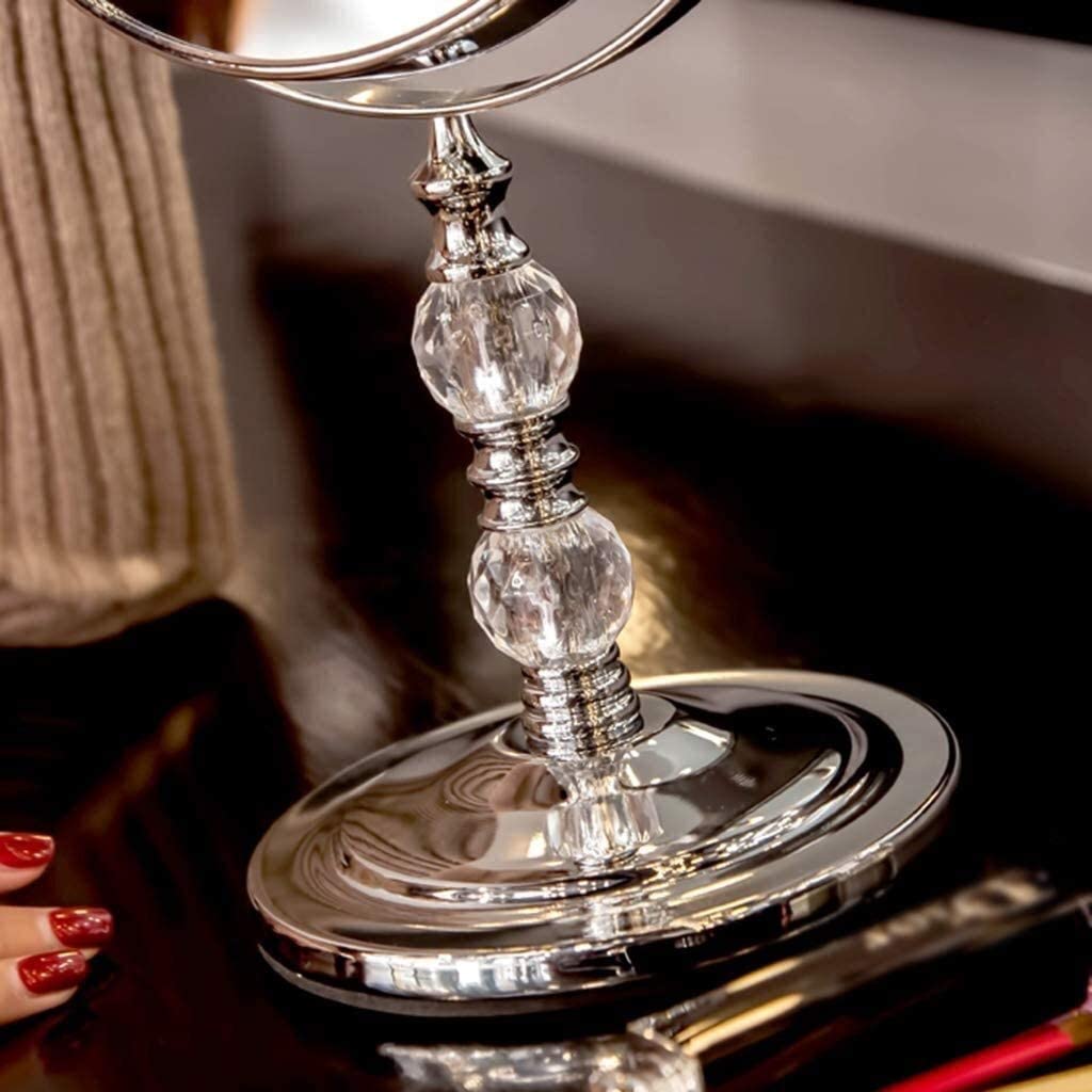 AMDHZ Desktop Vanity Mirror,Princess Mirror,Double-Sided,Portable,European Table Mirror,Bedroom Make