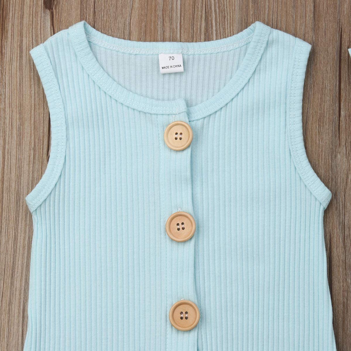 Baby Girl Boy Romper Bodysuit Solid Plain One Piece Jumpsuits Sleeveless One Piece Baby Clothes Outf