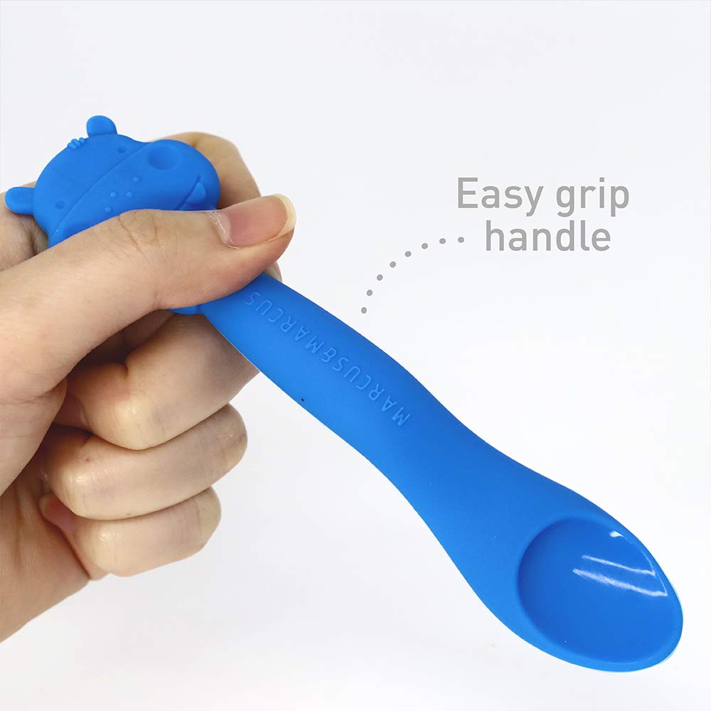 Baby Feeding Spoon, Silicone Training Spoon for Babies, BPA & Phthalate Free, 6 Month+