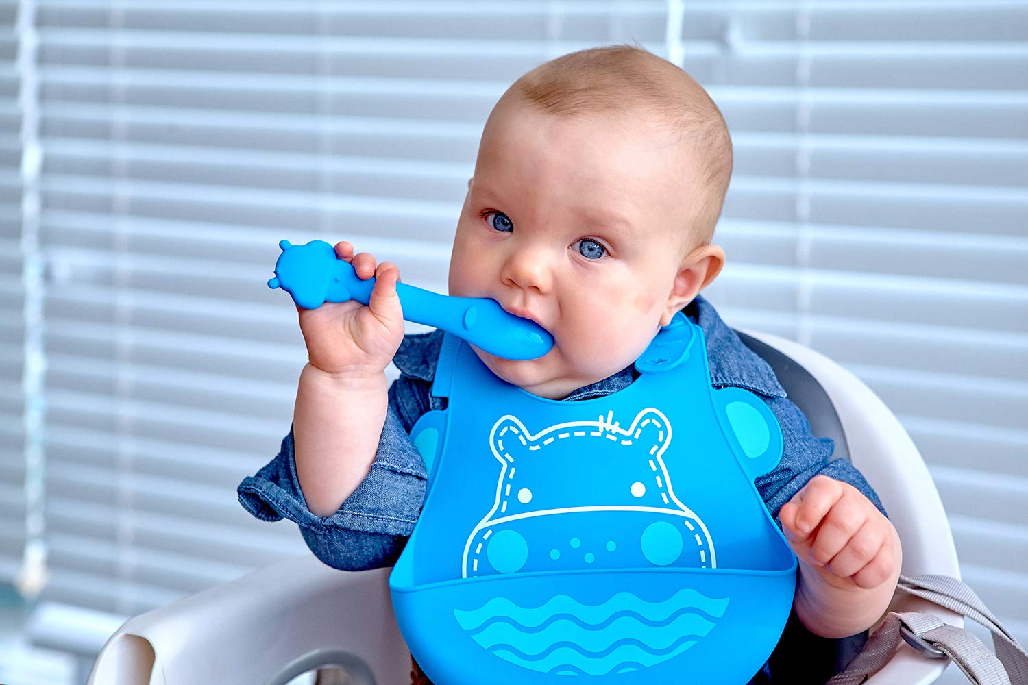 Baby Feeding Spoon, Silicone Training Spoon for Babies, BPA & Phthalate Free, 6 Month+