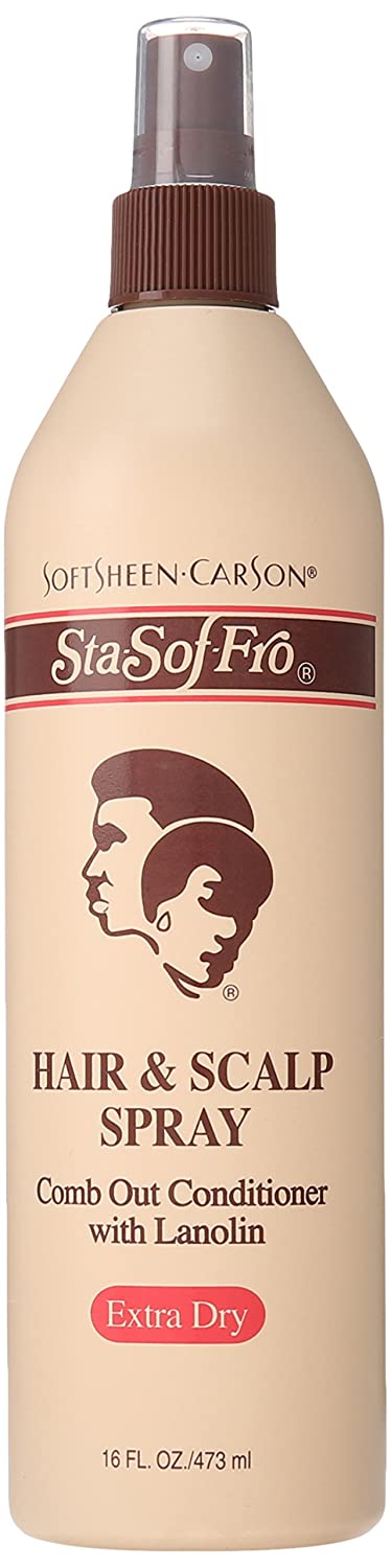 SoftSheen-Carson Sta-Sof-Fro Hair & Scalp Spray Comb Out Conditioner with Lanolin, Extra Dry, 16 fl 