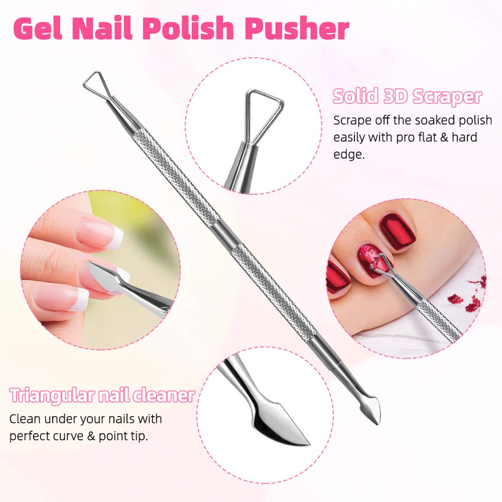 Nail Polish Gel Remover Tools Kit,MORGLES 10pcs Gel Clip Remover 300 Pack Nail Wipe Cotton Pads Nail