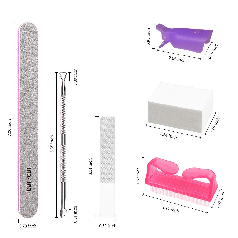 Nail Polish Gel Remover Tools Kit,MORGLES 10pcs Gel Clip Remover 300 Pack Nail Wipe Cotton Pads Nail