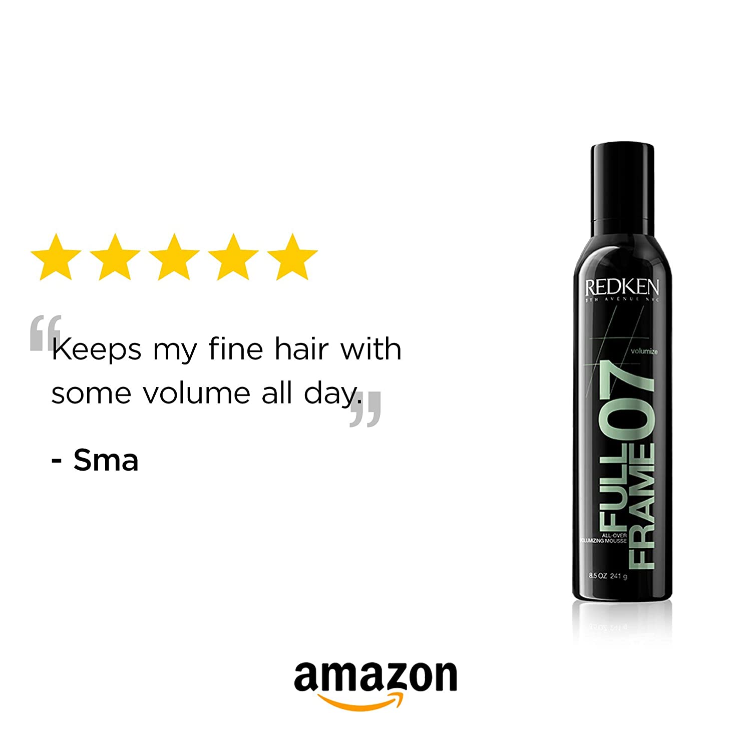 REDKEN Full Frame 07 All-Over Volumizing Mousse | For All Hair Types | Adds Volume & Anti-Frizz Prot