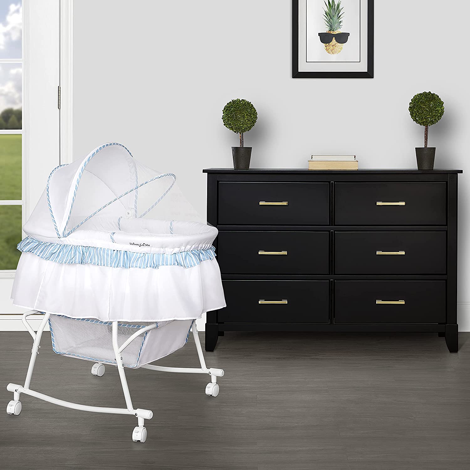 Dream On Me Lacy Portable 2in1 Blue/White