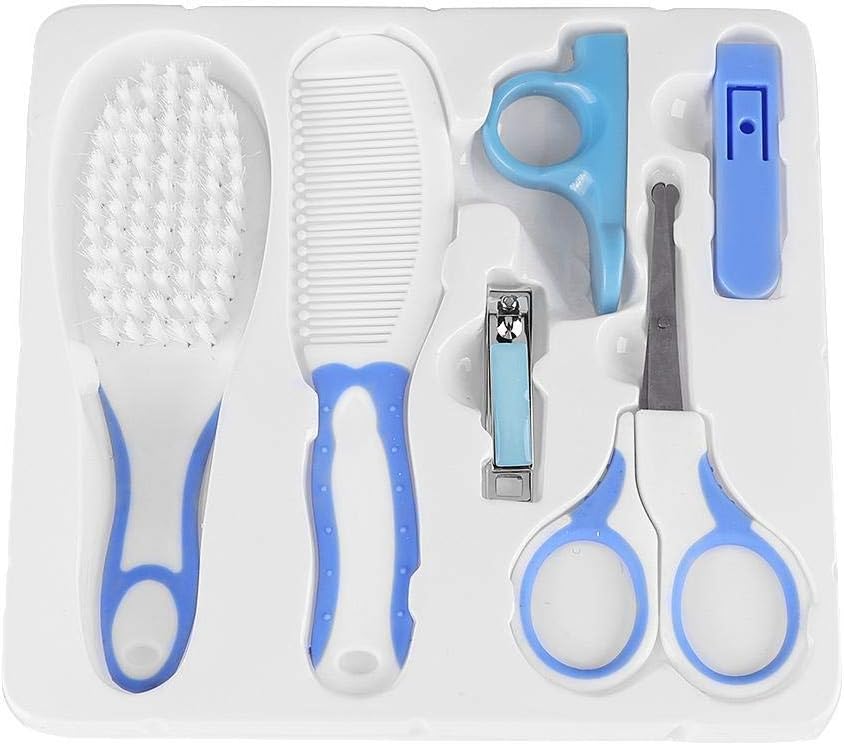 Baby Hair Brush,YOUTHINK 6Pcs Baby Grooming Kit Baby Care Nursery Kit Portable Baby Health Care Ki