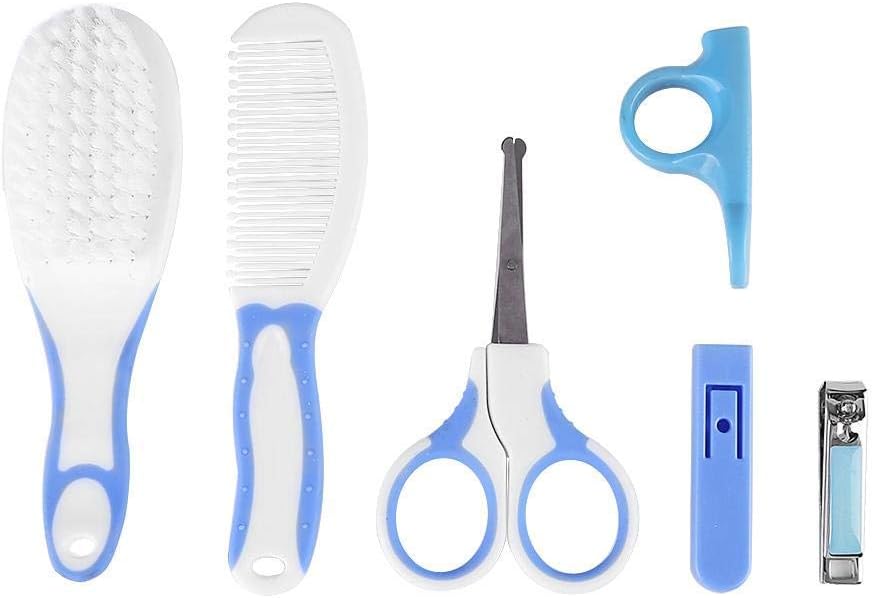 Baby Hair Brush,YOUTHINK 6Pcs Baby Grooming Kit Baby Care Nursery Kit Portable Baby Health Care Ki