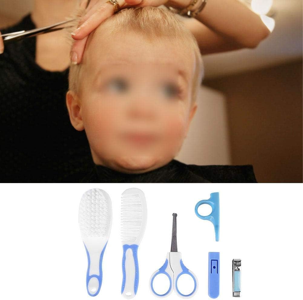 Baby Hair Brush,YOUTHINK 6Pcs Baby Grooming Kit Baby Care Nursery Kit Portable Baby Health Care Ki