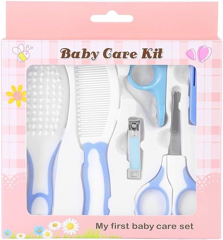 Baby Hair Brush,YOUTHINK 6Pcs Baby Grooming Kit Baby Care Nursery Kit Portable Baby Health Care Ki