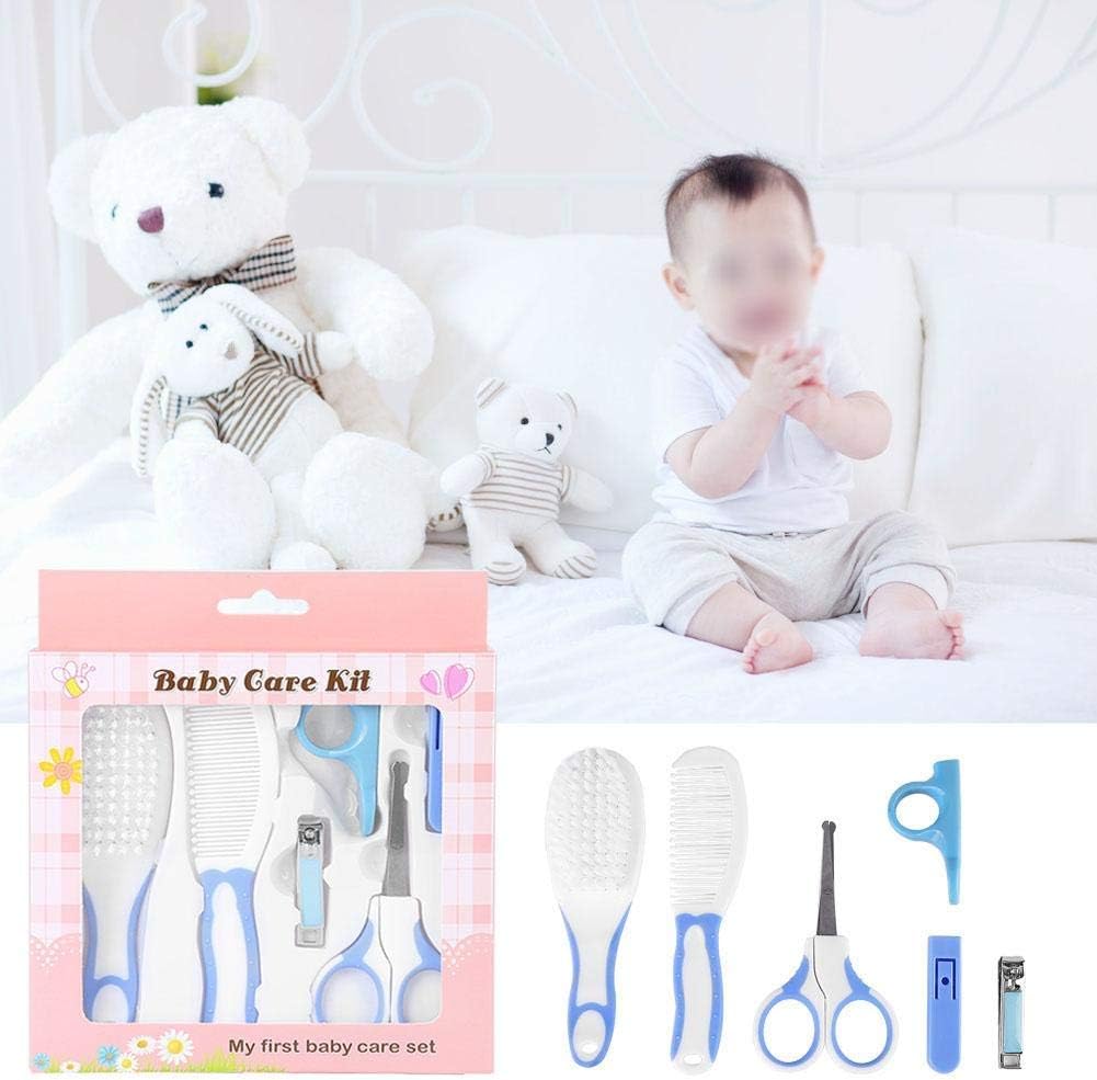 Baby Hair Brush,YOUTHINK 6Pcs Baby Grooming Kit Baby Care Nursery Kit Portable Baby Health Care Ki