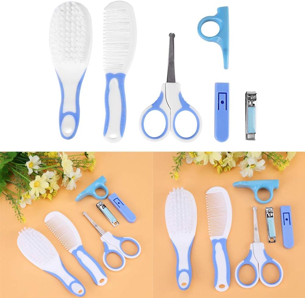 Baby Hair Brush,YOUTHINK 6Pcs Baby Grooming Kit Baby Care Nursery Kit Portable Baby Health Care Ki