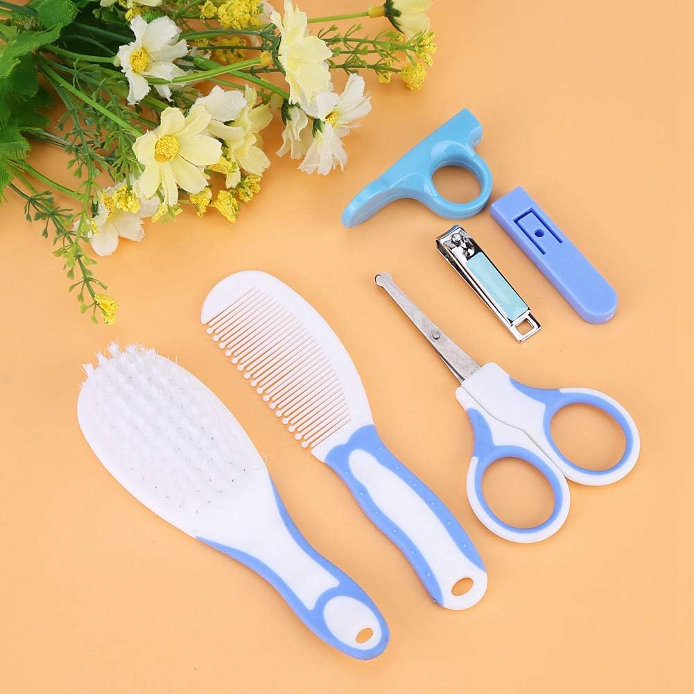 Baby Hair Brush,YOUTHINK 6Pcs Baby Grooming Kit Baby Care Nursery Kit Portable Baby Health Care Ki