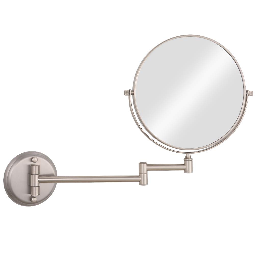 GURUN 8 Inch Two-Sided Swivel Wall Mount Mirror with 10X Magnification Makeup Mirror for Bathroom Br