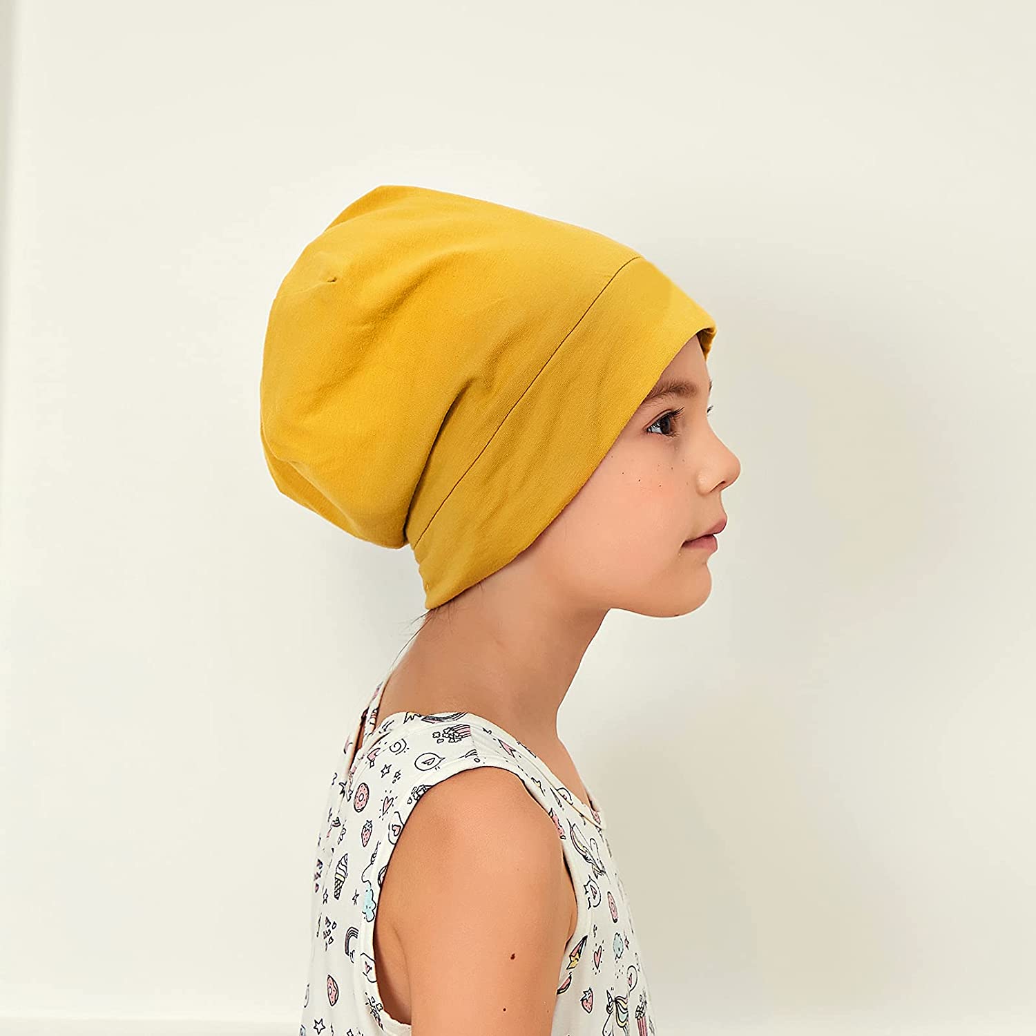 Sent Hair Kids Satin Lined Bonnet Silk Slouchy Beanie for Natural Hair Adjustable Sleep Bonnet Slap