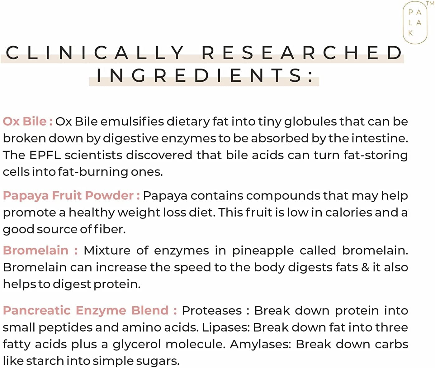 24 Karat Palak Notes: Digest Fat for Fatty Liver & Better Digestion 60 Capsule