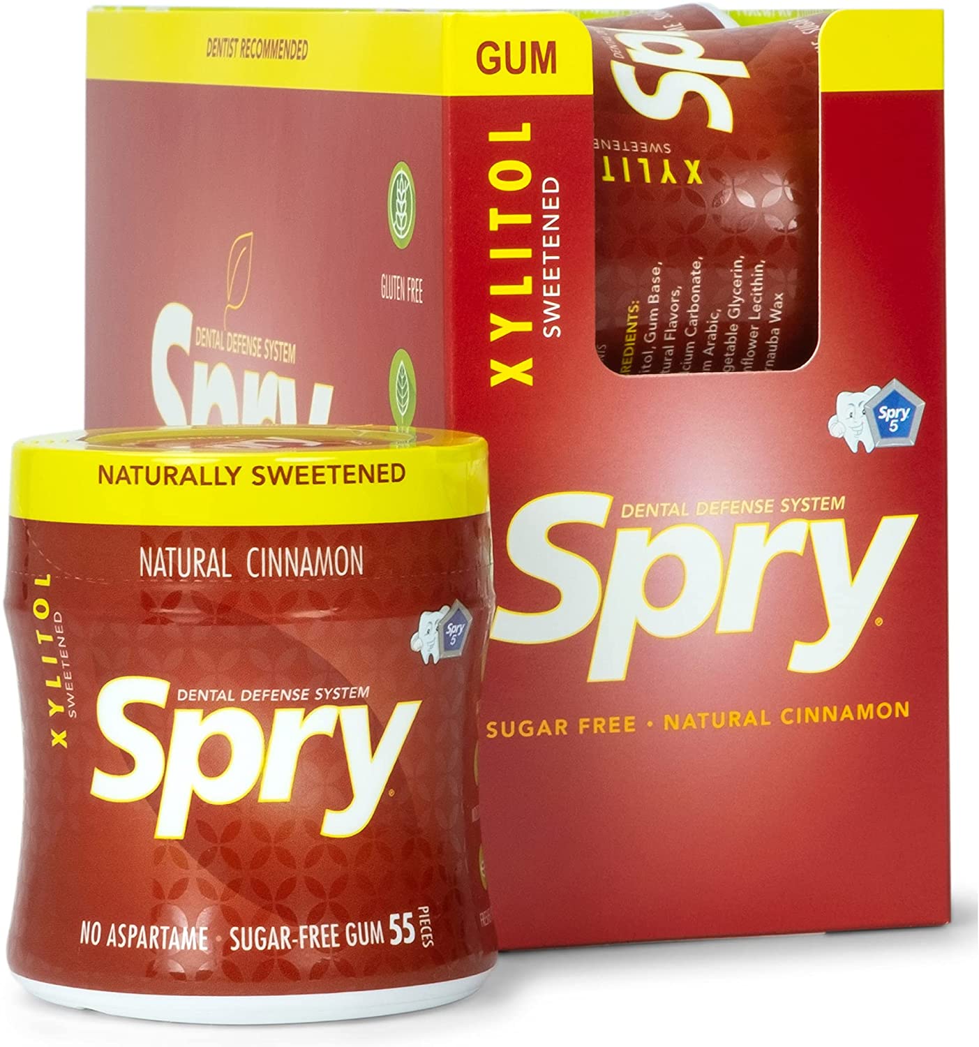 Spry Fresh Natural Xylitol Stronger Longer Chewing Gum Dental Defense System AspartameFree