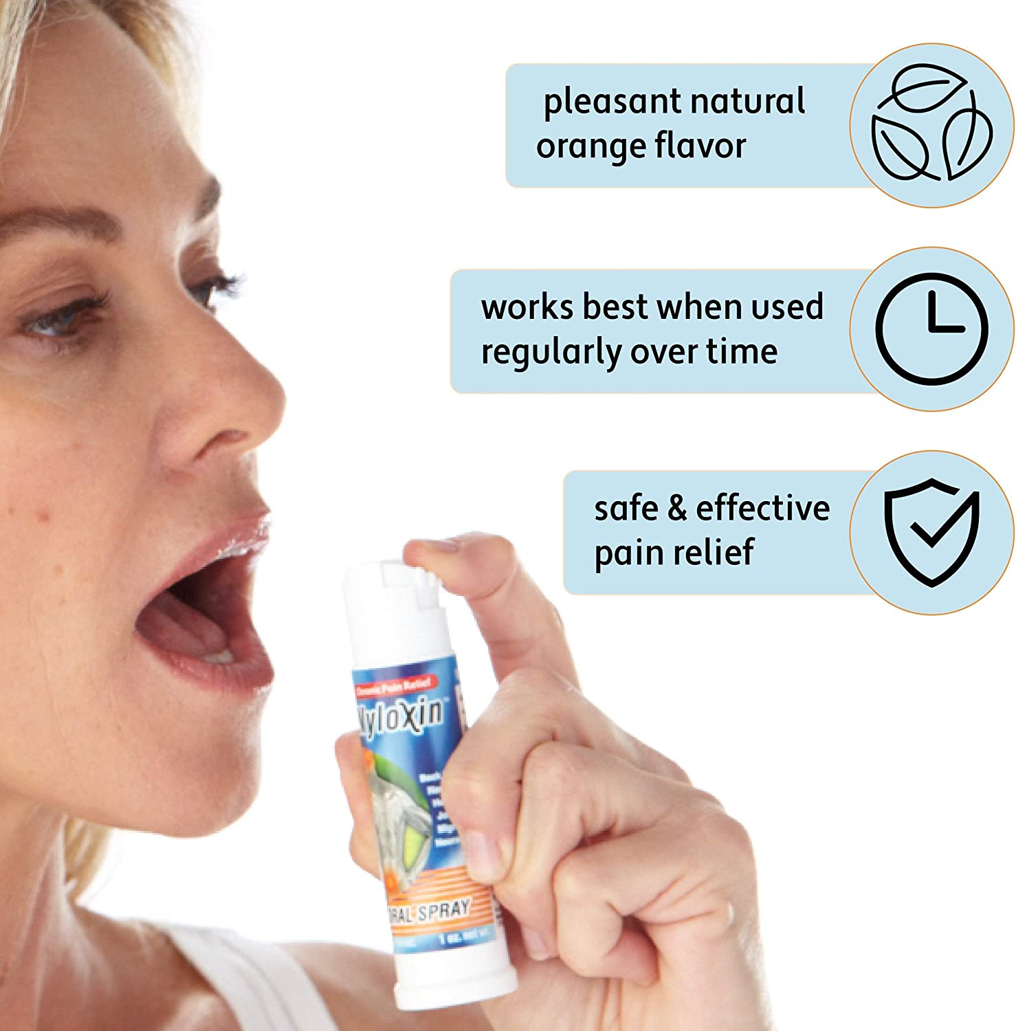 Nyloxin Pain Relief Oral Spray Pain Reliever for Relieving Arthritis, Muscle, and Joint Pain (1 Oz)