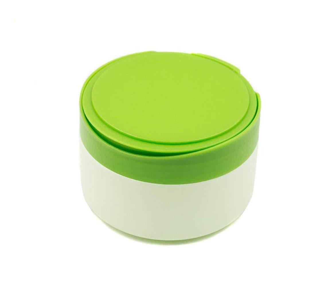 1PC Empty Refillable Green Plastic Baby Skin Care Baby Bath Puff Container Kit Talcum Powder Case St