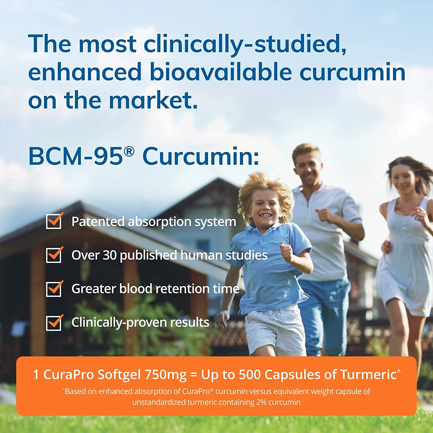 EuroMedica CuraPro - 750mg, 30 Softgels - High Potency Turmeric Curcumin Supplement - Clinically-Stu
