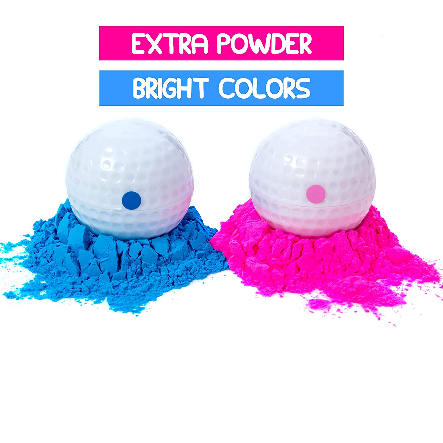 Gender Reveal Golf Balls Exploding Golf Ball Set 2 Balls 1 Pink