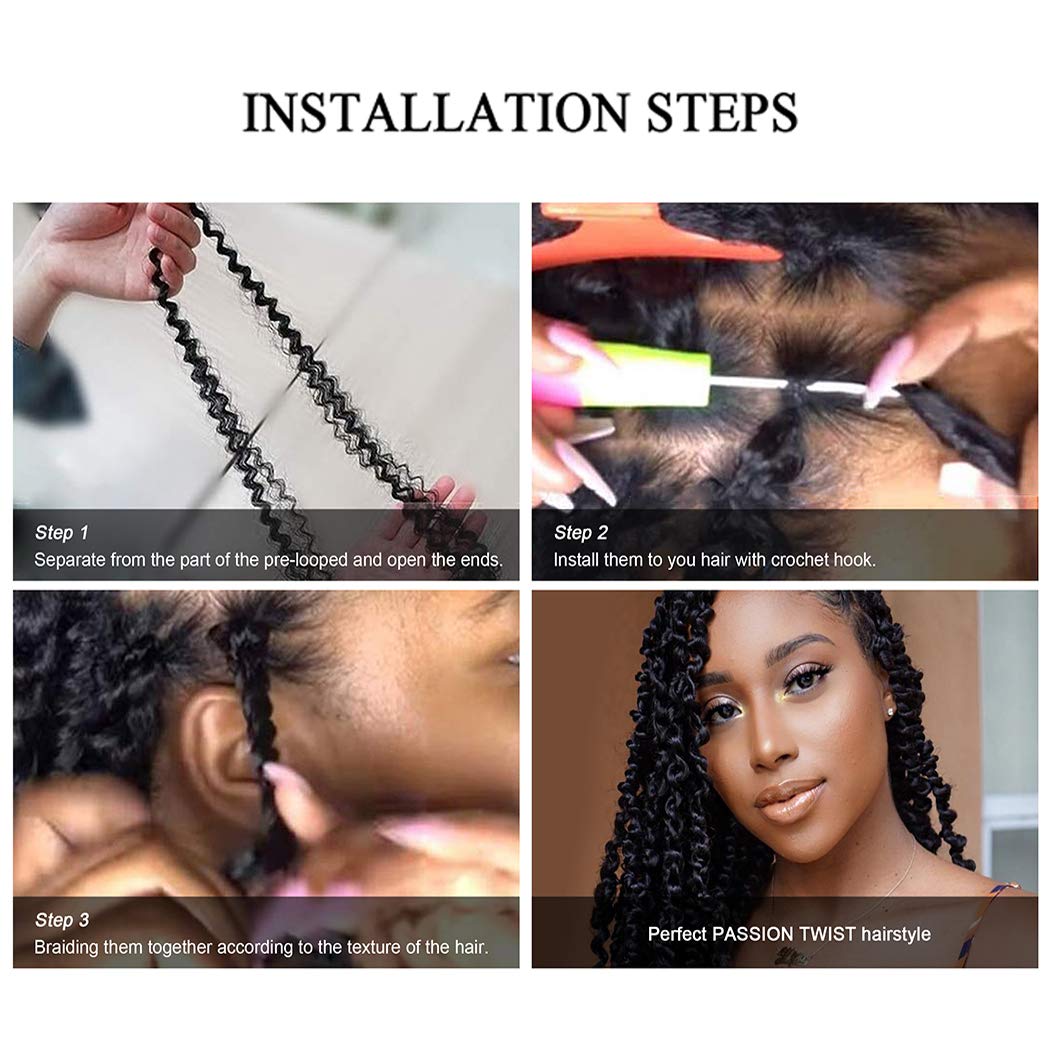 Dorsanee Passion Twist Hair Water Wave Crochet Braids for Passion Twist Crochet Hair Passion Twist B