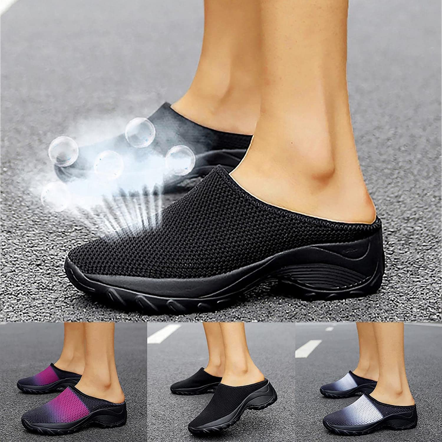 Wedge Sneakers for Women Dressy Air Cushion Comfort Walking Shoes Mesh Orthopedic Diabetic Walking S